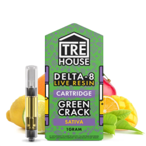 Tre House Live Resin Green Crack Delta 8 Cartridge